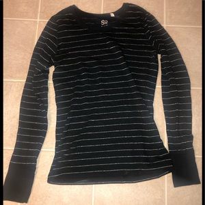 SO Long Sleeve Black/Silver Tee